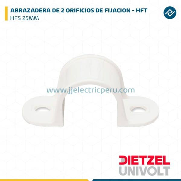 ABRAZADERA DE 2 ORIFICIOS DE FIJACION - HFT HFS 25MM DIETZEL UNIVOLT