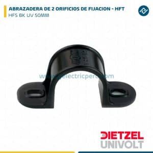 ABRAZADERA DE 2 ORIFICIOS DE FIJACION - HFT HFS BK UV 50MM DIETZEL UNIVOLT