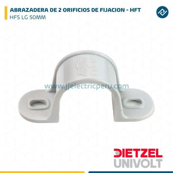 ABRAZADERA DE 2 ORIFICIOS DE FIJACION - HFT HFS LG 50MM DIETZEL UNIVOLT