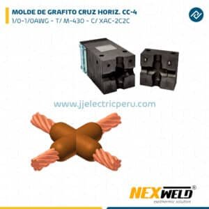 MOLDE CRUZ HORIZ. (CC-4) (1/0-1/0AWG) T/ M-430 C/ XAC-2C2C CART. 90 NEXWELD