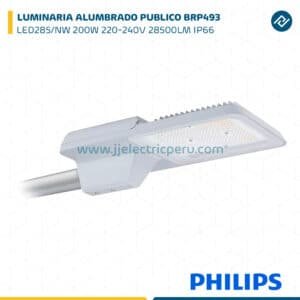 LUMINARIA ALUMBRADO PUBLICO BRP493 LED285/NW 200W 220-240V 28500LM 100000HRS IP66 PHILIPS