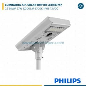 LUMINARIA A.P. SOLAR BRP110 LED50/757 G2 35WP 27W 5,000LM 5700KIP65 12VDC PHILIPS