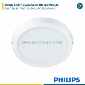 DOWN LIGHT DL252 G2 SF RD LED 900LM 65K 12W 6"" WV 110-240VAC 25000HRS PHILIPS