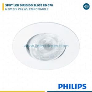SPOT LED DIRIGIDO SL052 RD 070 6.2W 27K WH WV EMPOTRABLE PHILIPS