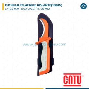 CUCHILLO PELACABLE AISLANTE(1000V) L=180 MM HOJA D/CORTE 68 MM CATU