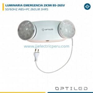 LUMINARIA EMERGENCIA 2X3W 85-265V 50/60HZ ABS+PC 260LM 3HRS OPTILED
