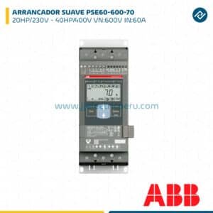 ARRANCADOR SUAVE PSE60-600-70 20HP/230V - 40HP/400V VN:600V IN:60A ABB