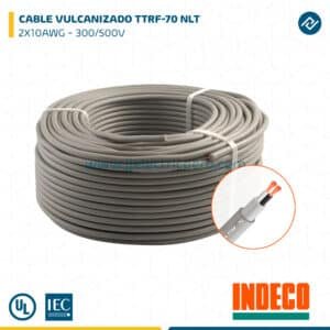 CABLE VULCANIZADO TTRF-70 NLT 2X10AWG 300/500V INDECO