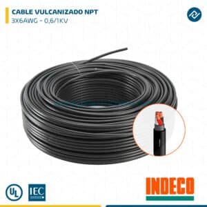 CABLE VULCANIZADO NPT 3X6AWG 0,6/1KV INDECO