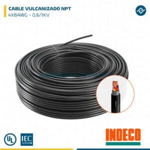 CABLE VULCANIZADO NPT 4X8AWG 0,6/1KV INDECO