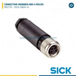 CONECTOR HEMBRA M8 4 POLOS RECTO DOS-0804-G SICK
