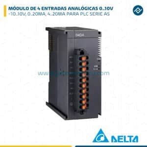 MÓDULO DE 4 ENTRADAS ANALÓGICAS 0..10V -10..10V 0..20MA 4..20MA PARA PLC SERIE AS DELTA