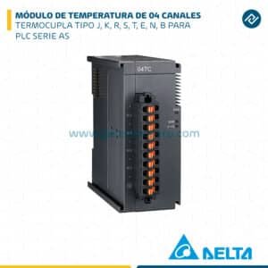 MÓDULO TEMPERATURA 04 CANALES (TERMOCUPLA TIPO J, K, R, S, T, E, N, B) PARA PLC SERIE AS DELTA