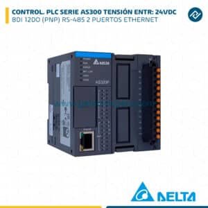 CONTROLADOR PLC SERIE AS300 TENSIÓN ENTRADA: 24VDC RS-485 2 PUERTOS ETHERNET DELTA