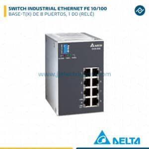 SWITCH INDUSTRIAL ETHERNET FE 10/100 BASE-T(X) DE 8 PUERTOS 1 DO (RELÉ) DELTA