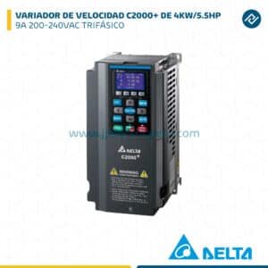 VARIADOR DE VELOCIDAD C2000+ DE 4KW/5.5HP 9A 200-240VAC TRIFÁSICO DELTA