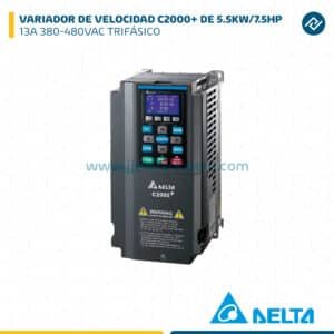 VARIADOR DE VELOCIDAD C2000+ DE 5.5KW/7.5HP 13A 380-480VAC TRIFÁSICO DELTA