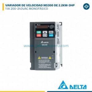 VARIADOR DE VELOCIDAD MS300 DE 2.2KW-3HP 11A 200-240VAC MONOFÁSICO DELTA
