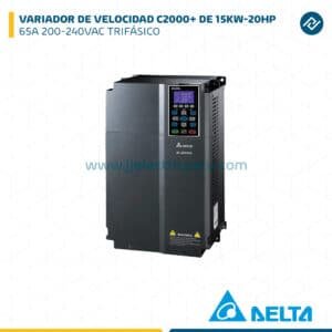 VARIADOR DE VELOCIDAD C2000+ DE 15KW-20HP 65A 200-240VAC TRIFÁSICO DELTA