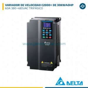 VARIADOR DE VELOCIDAD C2000+ DE 30KW/40HP 60A 380-480VAC TRIFÁSICO DELTA