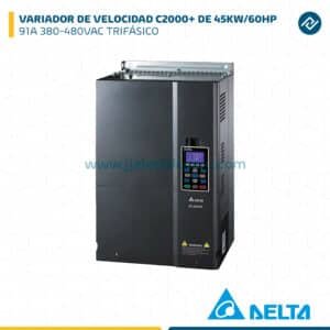 VARIADOR DE VELOCIDAD C2000+ DE 45KW/60HP 91A 380-480VAC TRIFÁSICO DELTA