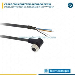 CABLE CON CONECTOR ACODADO DE 2M PARA DETECTOR ULTRASONICO TELEMECANIQUE