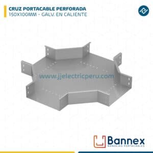 CRUZ PORTACABLE PERFORADA 150X100MM ESPESOR 1.2MM/1.5MM GALVANIZADA EN CALIENTE BANNEX