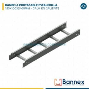 BANDEJA PORTACABLE ESCALERILLA 150X100X2400MM ESPESOR 1.2MM/1.5MM GALVANIZADA EN CALIENTE BANNEX