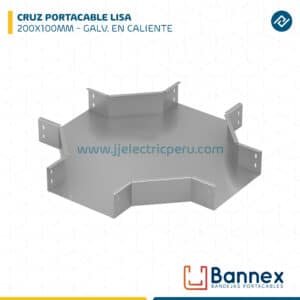 CRUZ PORTACABLE LISA 200X100MM ESPESOR 1.2MM/1.5MM GALVANIZADA EN CALIENTE BANNEX
