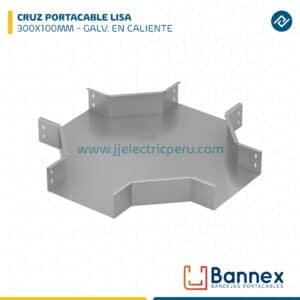 CRUZ PORTACABLE LISA 300X100MM ESPESOR 1.2MM/1.5MM GALVANIZADA EN CALIENTE BANNEX