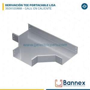 DERIVACIÓN TEE PORTACABLE LISA 350X100MM ESPESOR 1.2MM/1.5MM GALVANIZADA EN CALIENTE BANNEX