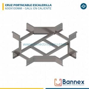 CRUZ PORTACABLE ESCALERILLA 600X100MM ESPESOR 1.2MM/1.5MM GALVANIZADA EN CALIENTE BANNEX